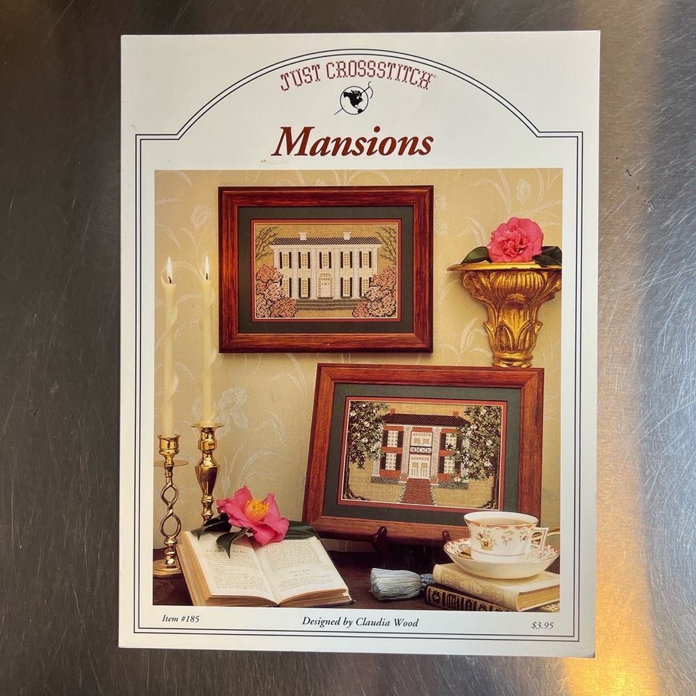Just CrossStitch Mansions‎ Pattern Booklet Claudia Wood 2 House Charts Vintage